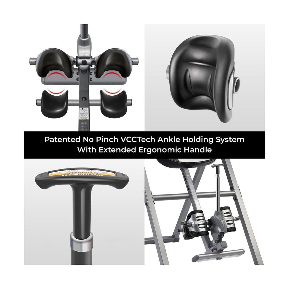 Innova Advanced Heat and Massage Inversion Table Light Gray