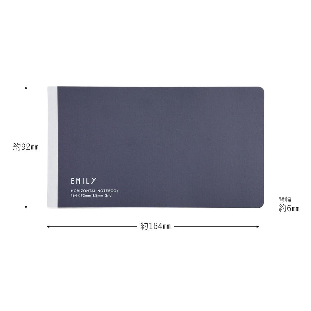 Note Emily Horizontal Notebook Navy EY9043-NV