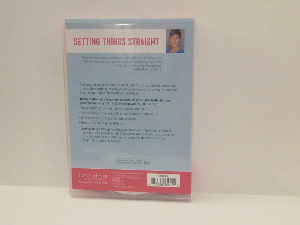 Joyce Meyer - Setting Things Straight (DVD + CD) 5-Disc Set + Booklet