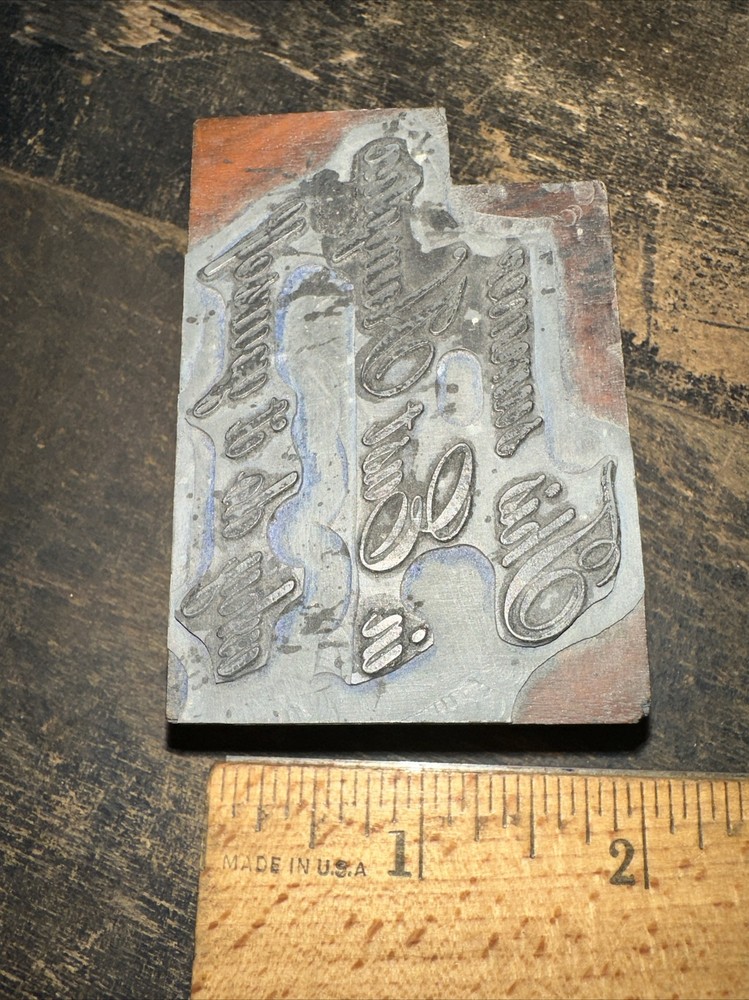 Printing Block “ This Summer In East Hampton, Why Do It Yourself “ Nice Script￼