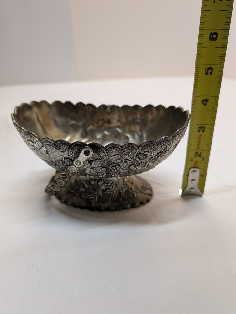 Vintage Daruma Silver Plated Basket/ Bowl/ Candy Dish, Made In Japan