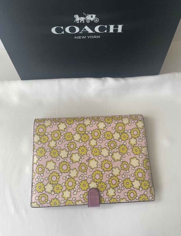 Coach Notebook with Floral Print - Lilac/Multi