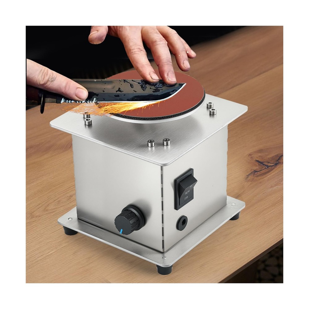 Mini Tabletop Disc Sander, 4” Electric Bench Sanding Machine with 20 Sandp