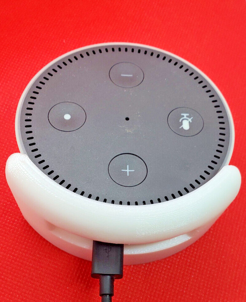 Alexa Echo Dot 3 Wall Mounted  Form Fitting White
