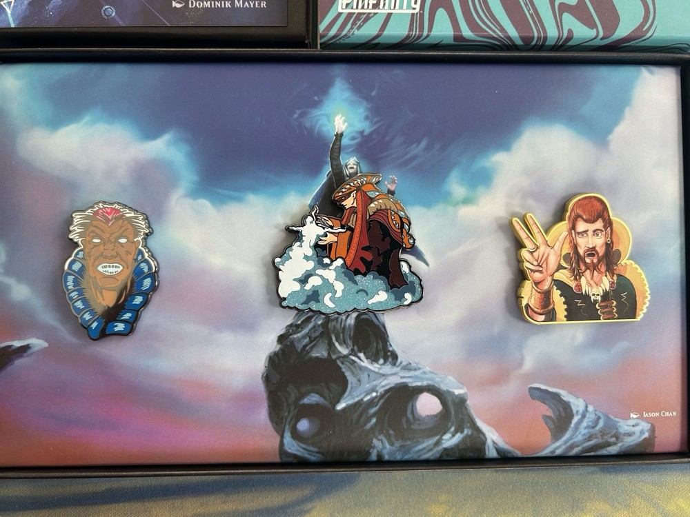 Pinfinity Magic the Gathering Blue Collection Pin Set Counterspell Brainstorm