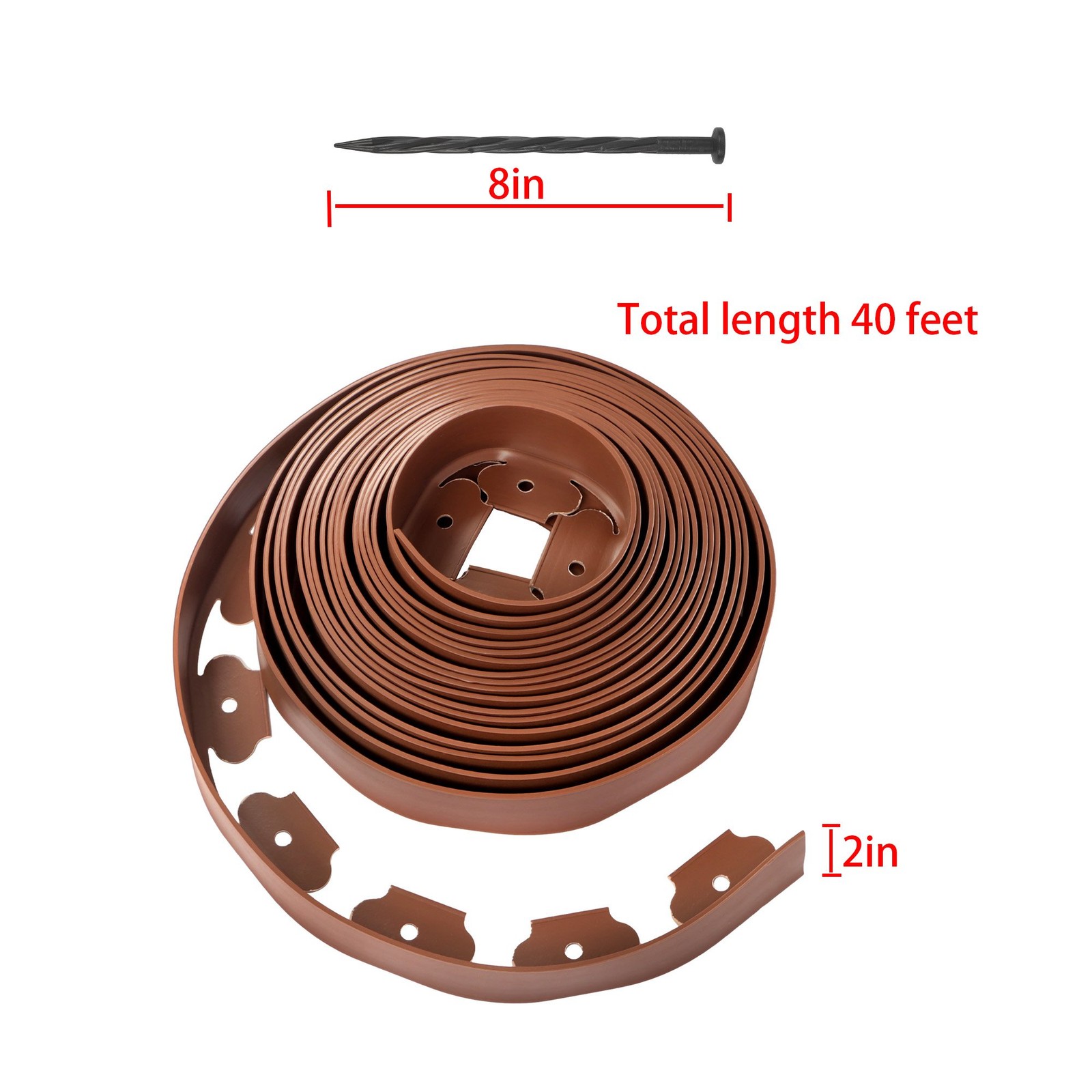 Flexible Garden Landscape Edging No Dig Lawn Edging Border With Anchoring Spikes