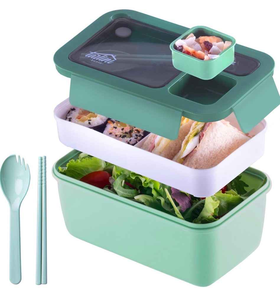 Tarlini  GREEN  Bento box  Premium Bento Lunch Box with Compartments for Portion