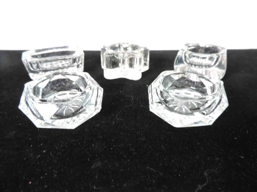 Open Salt Cellars Glass Crystal Different Shapes
