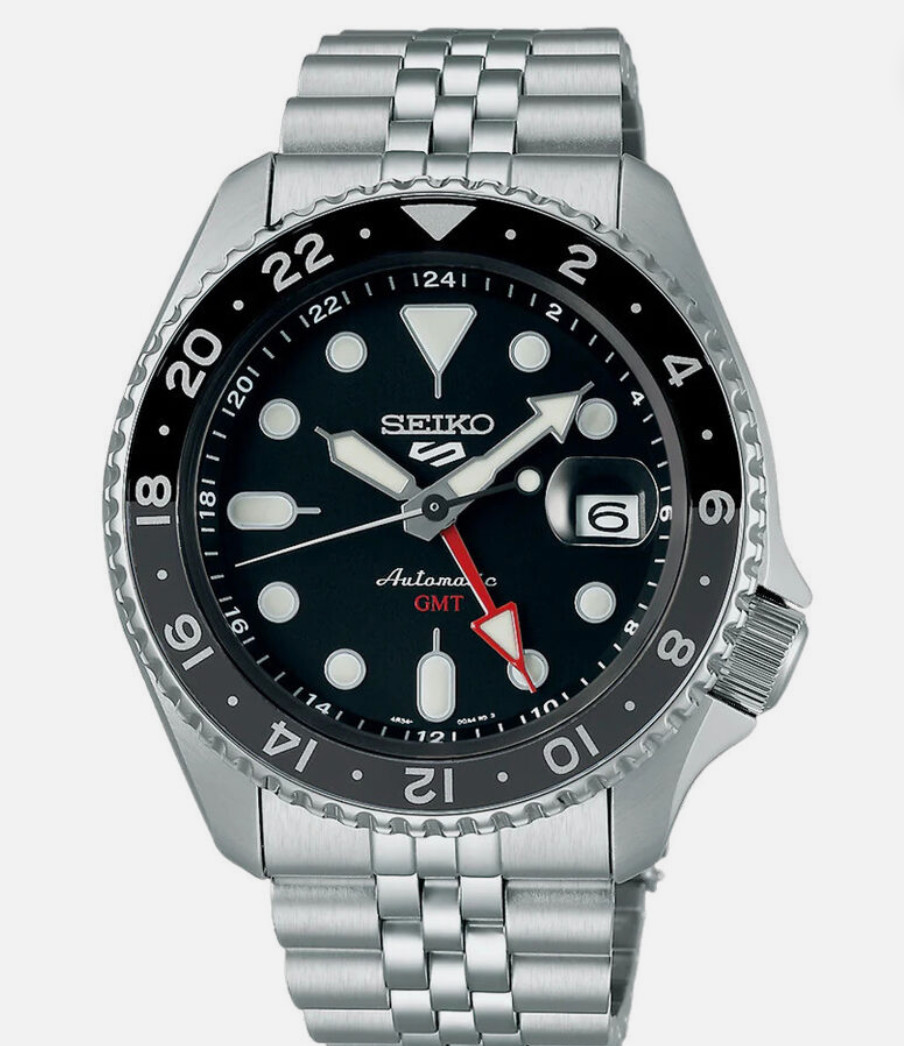 Seiko 5 Five Sports SSK001 SKX GMT Automatic Watch 100m Black Dial SSK001K1