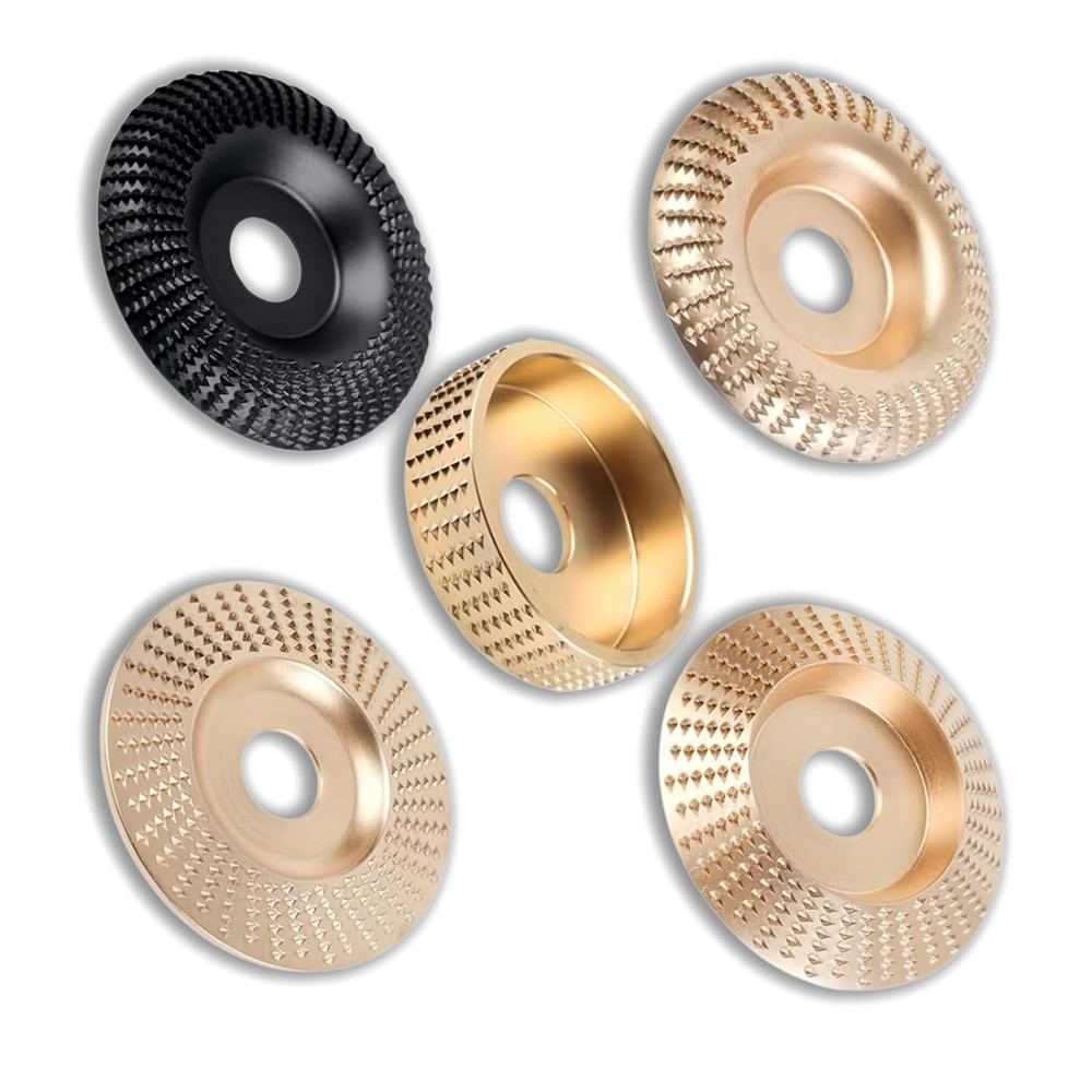 Angle Grinder Wood Carving Disc Set 5 Pack for 4" or 4 1/2" Angle Grinder, Angle
