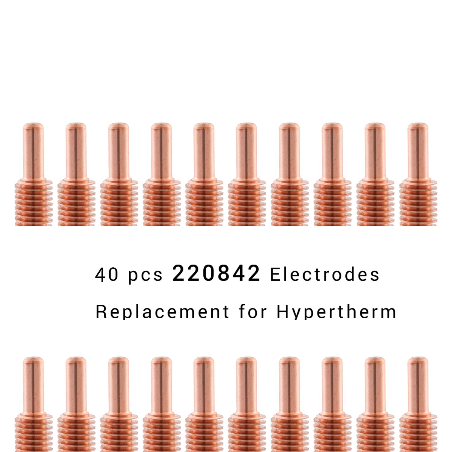 40 pcs 220842 Plasma Cutter Electrodes fit Hypertherm Powermax 45XP 65 85 105