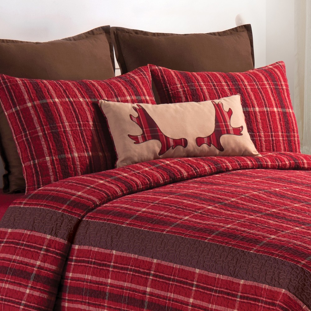 Collin Red Full Queen Quilt Coverlet