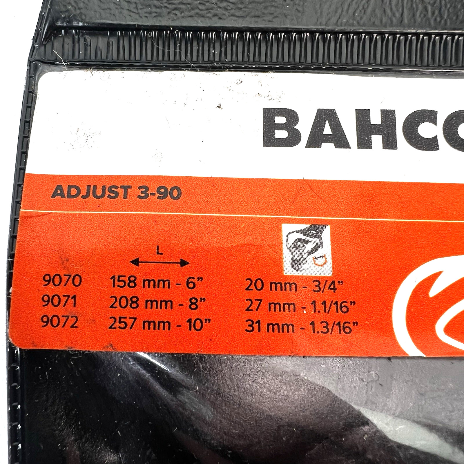 Bahco ADJUST3-90 Adjustable Wrench Set w/ Rubber Handle 6, 8, & 10in.