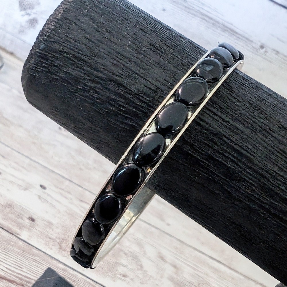 Vintage Bracelet with Black Beads - Condition Issues