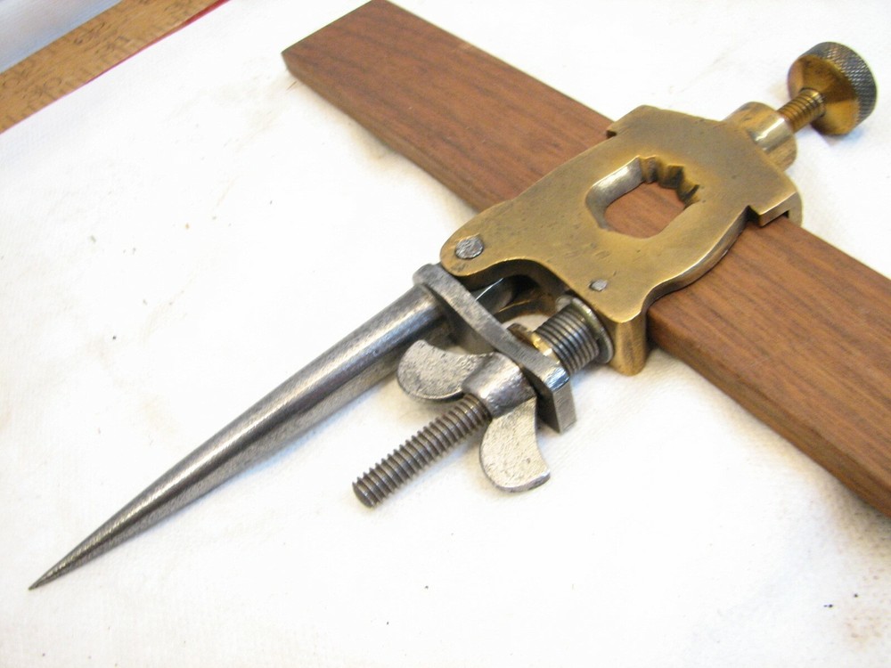 Pr Complex Brass-Gun Metal Trammel Head Divider Points Machinist Tool Adjustable