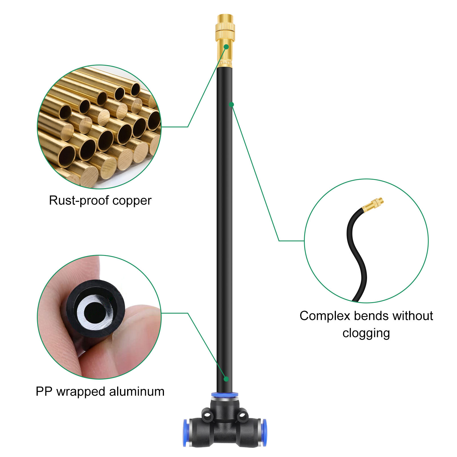 5/10pcs Garden Drip Irrigation System 360° Adjust Plant Hose Sprinkler Nozzles