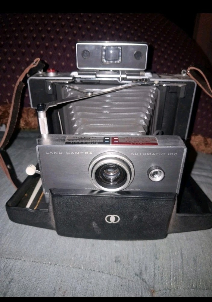vintage polaroid land camera automatic 100