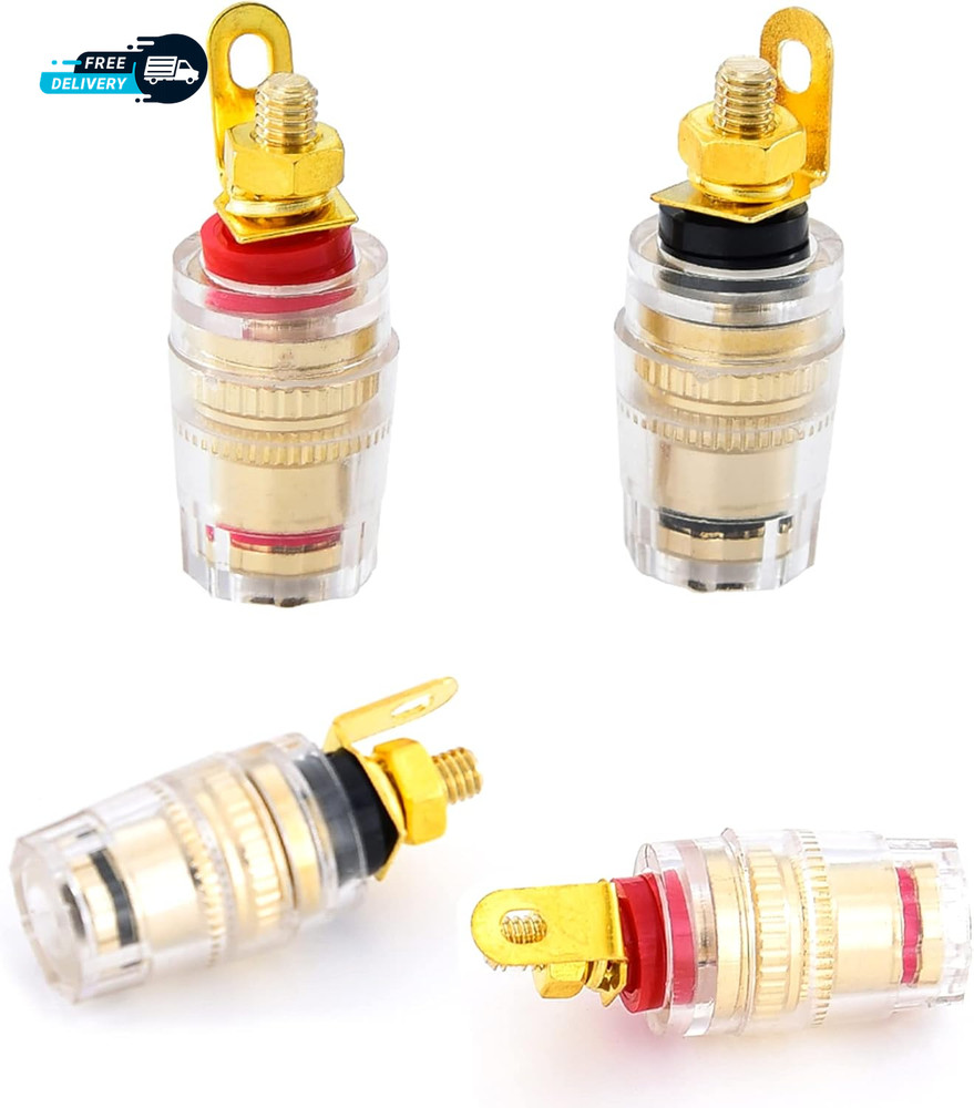 Speaker Binding Post Copper Plug Sockets 4Mm Binding Post Amplifier Speaker