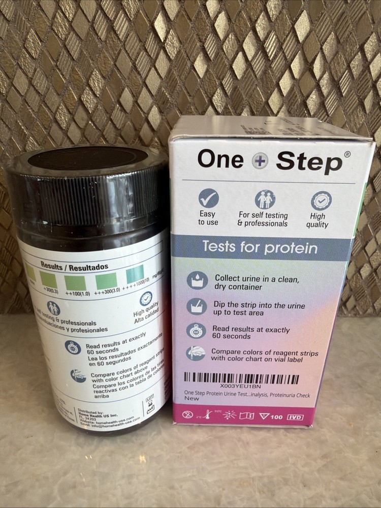 One Step Protein Urine Testing Kit, 100 Test Strips, Quick, Accurate...