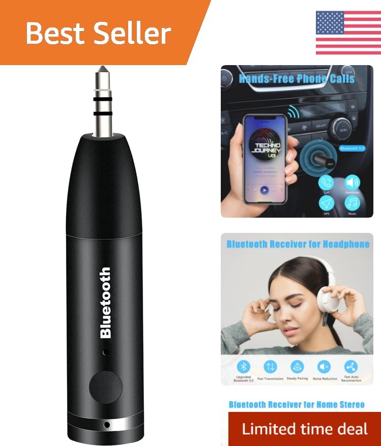 Rechargeable Bluetooth Aux Adapter - Stream Music & Take Calls Seamlessly