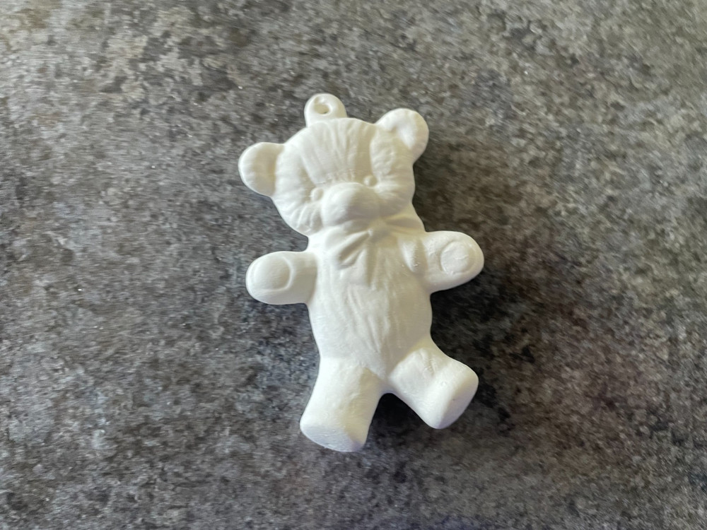 Teddy Bear Ornament Ceramic Bisque Ready-to-Paint*