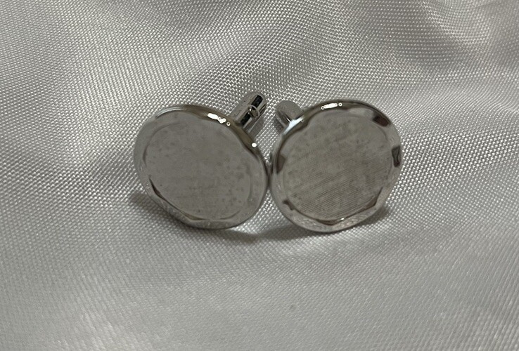 Nice Silver Swank Brand Cufflinks- Used Only Once!