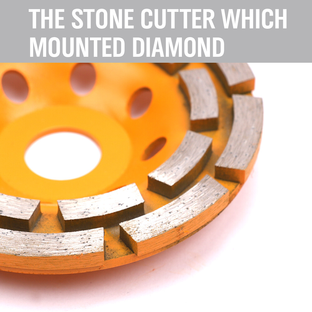 4.5" Diamond Grinding Cup Wheel Double Row Concrete Angle Grinder 18 segments