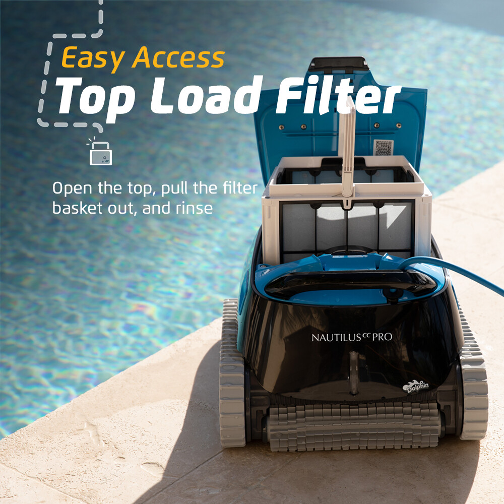 Dolphin Nautilus CC Pro with Wi-Fi Control — Easy-Access Top-load Filter