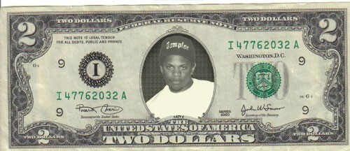 Eazy-E $2 Dollar Bill Mint! Rare! NWA