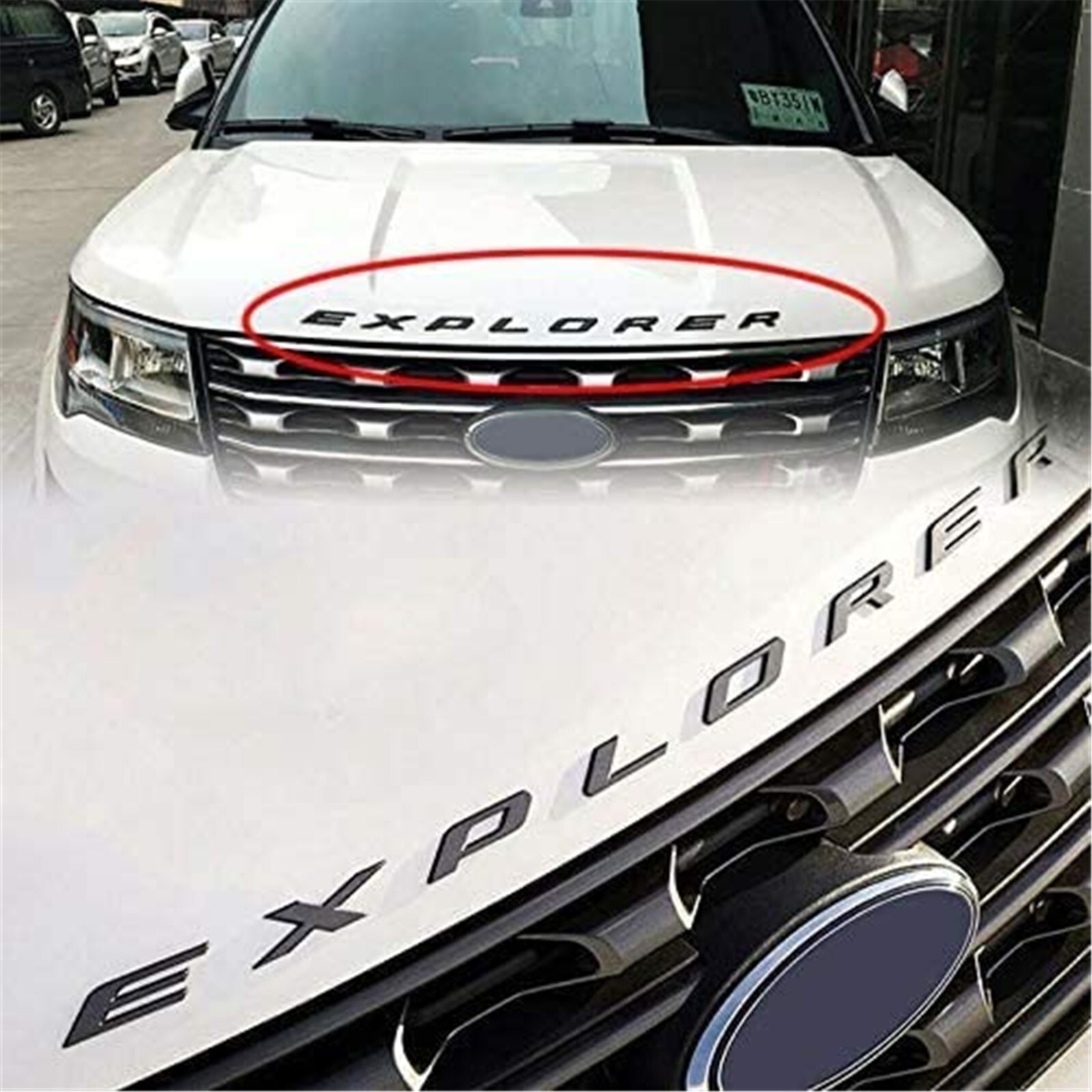 Front Hood Explorer Letters Decal Fit for 2011-2024 Explorer Model Emblem Badge