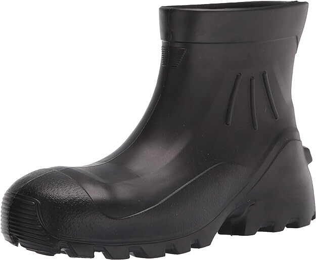 BLACK WATERPROOF Hunting Fishing Farming Mud Safety Toe PROTECTIVE WORK BOOTS