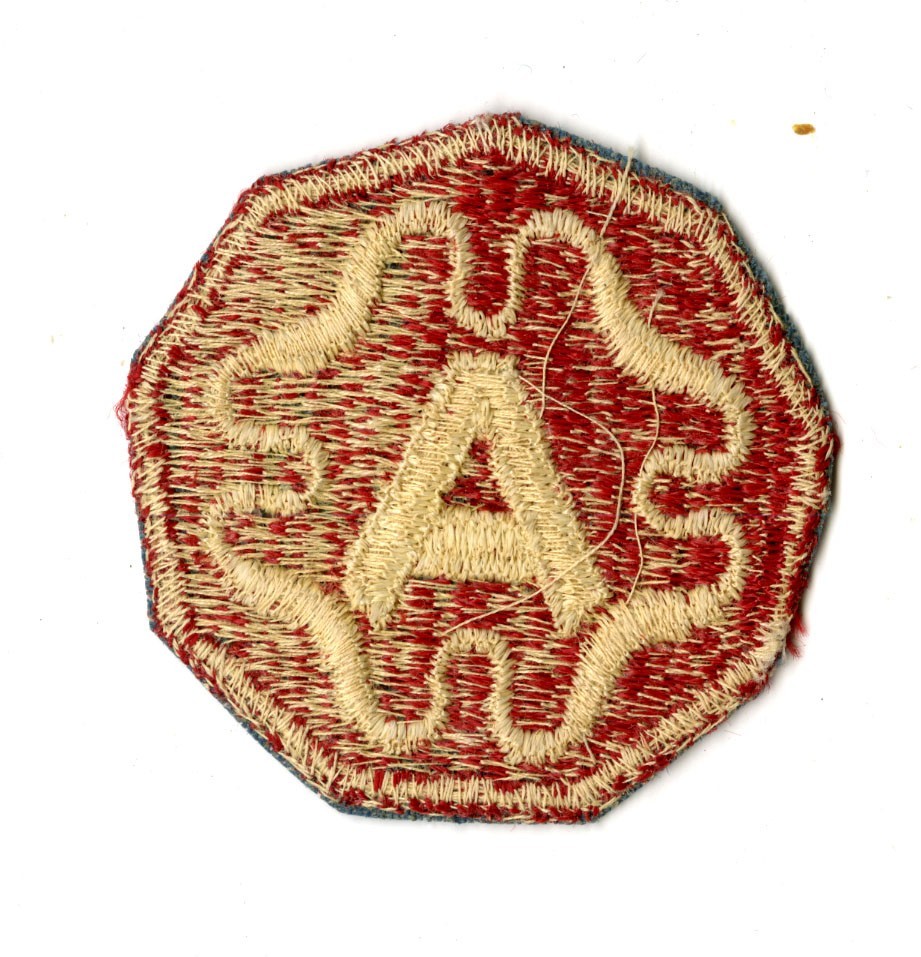 Ninth Army White Back Patch Europe Bulge Germany