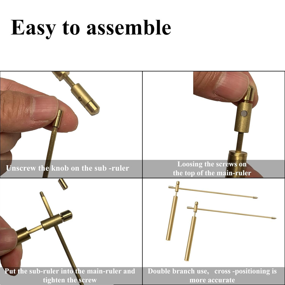 2PCS Copper Dowsing Rod Divining Rods Upgraded Flexible Rotation Tool Solid Gift