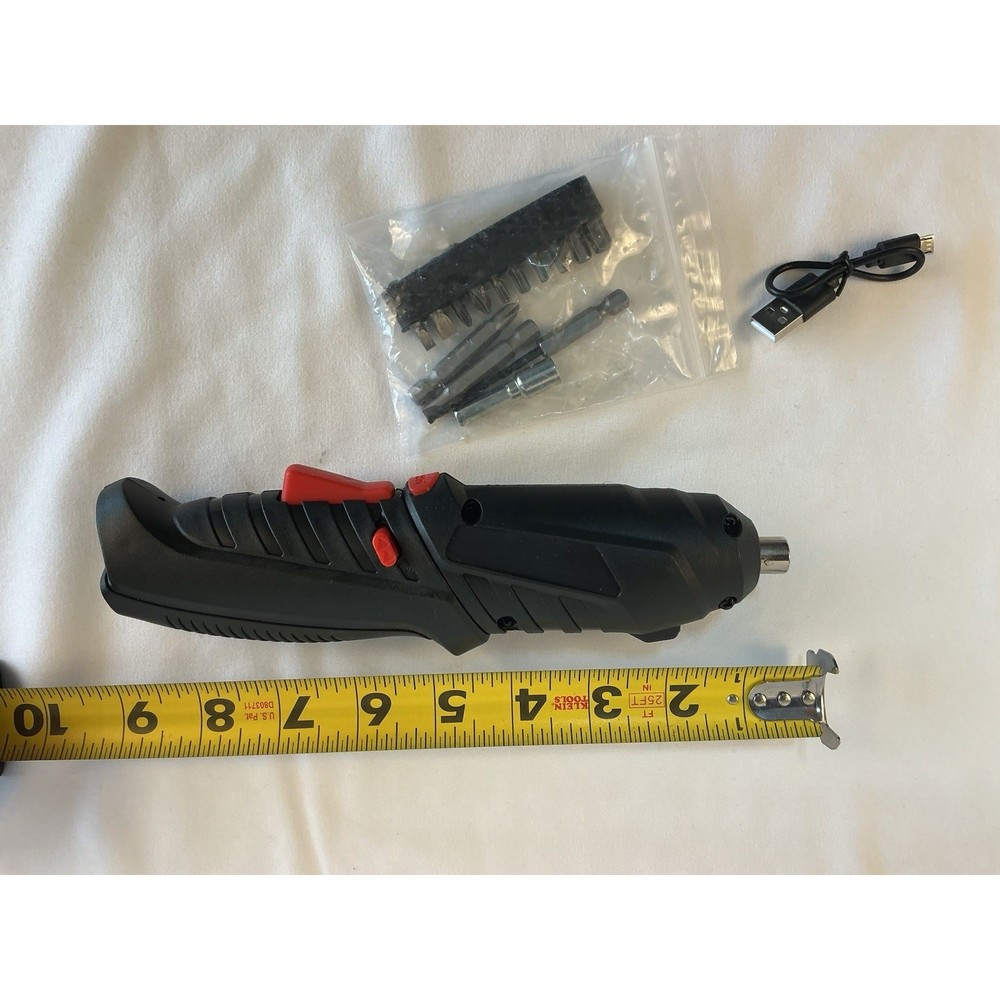 Cordless Electric Screwdriver Set W/USB Charging & Bits Kit - Rechargeable Tool