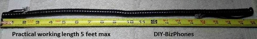 5-Pack Lot Black 9Ft Poly Edge Phone Handset Cord E100 E220 E300 E320 E350 E550