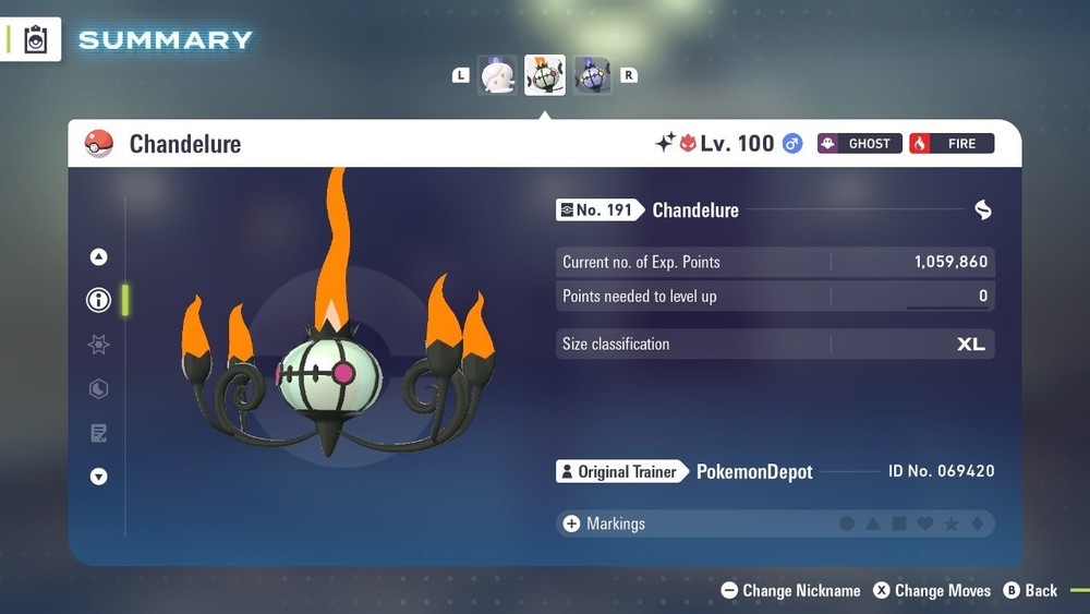 6IV Shiny Chandelure Pokemon Legends ZA *SAME DAY*