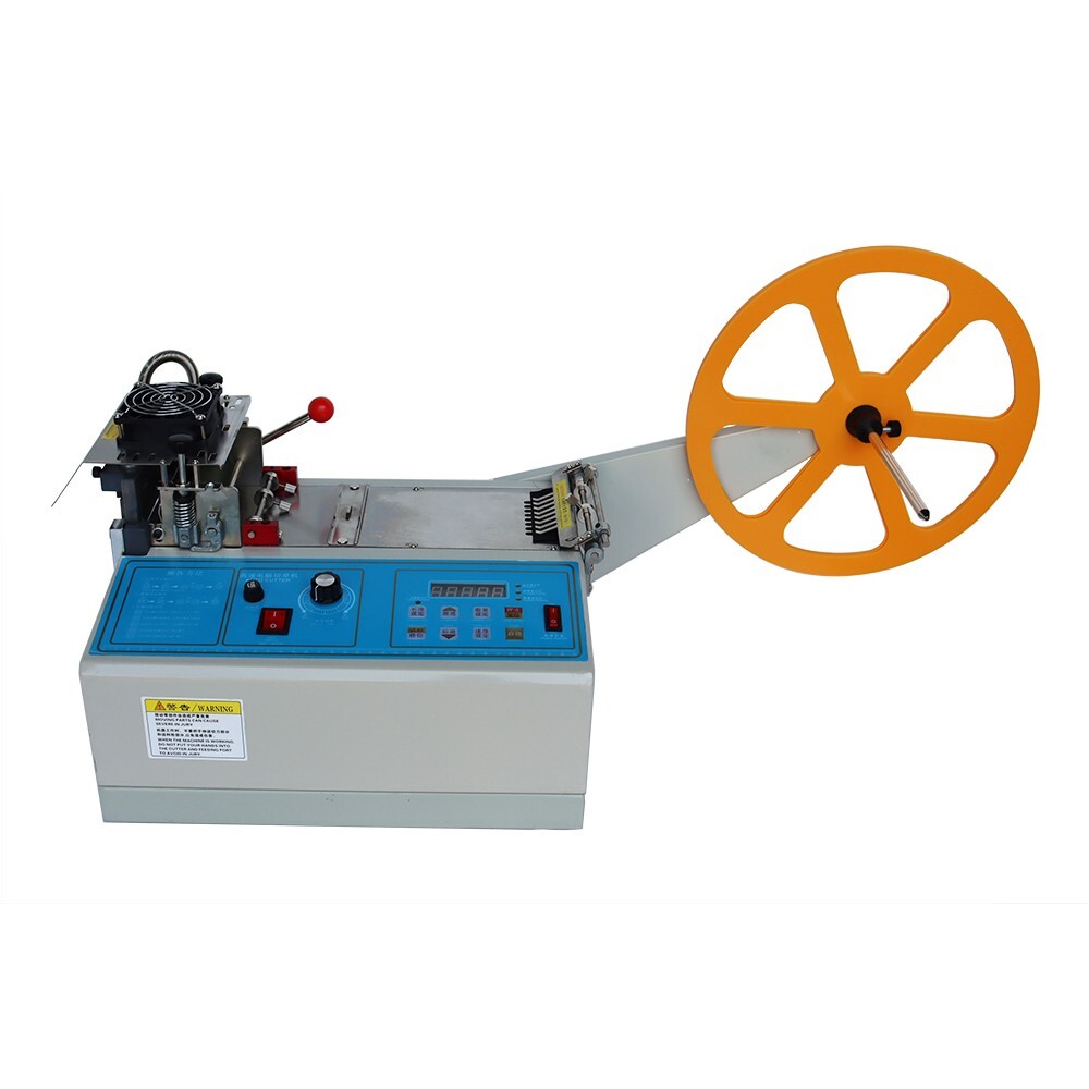 220V Hot Cold Automatic Belt Tape Cutting Machine Textile Cutter Digital Display