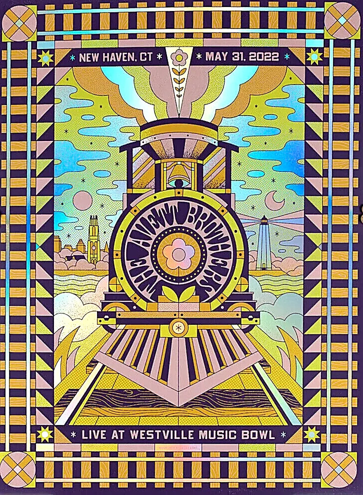 The Avett Brothers Westville New Haven 2022 HOLO RAINBOW FOIL AP Poster S/N #/25