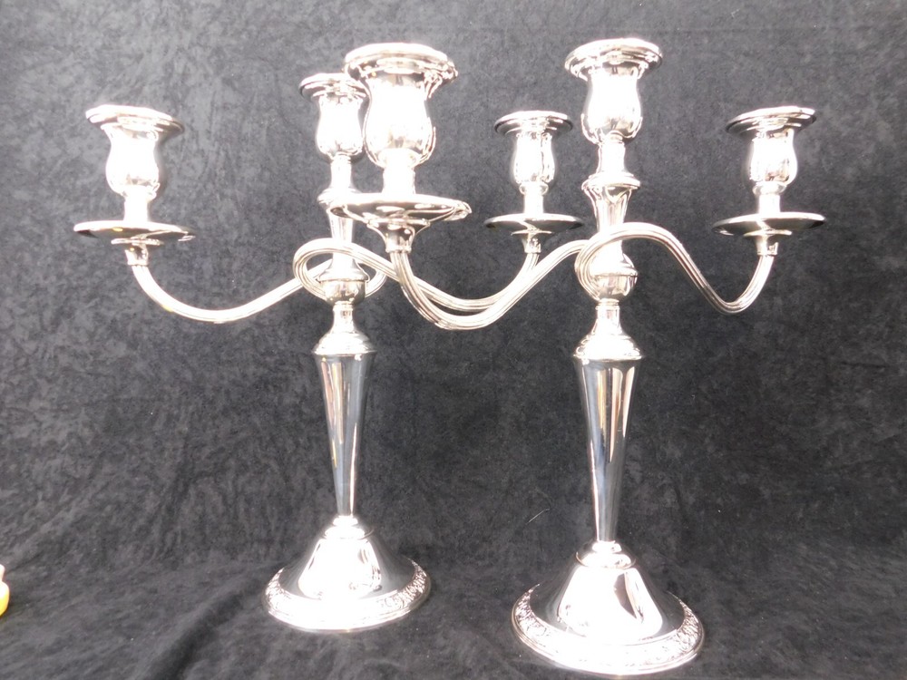 Sterling Silver Candelabra- 3-part- 3-light- pattern-Prelude by International