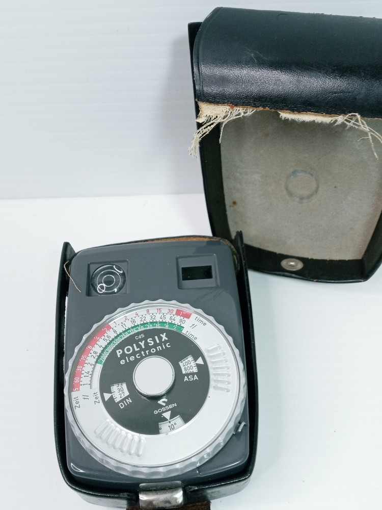 Gossen Polysix Electronic Light Exposure Meter & Case West Germany Working