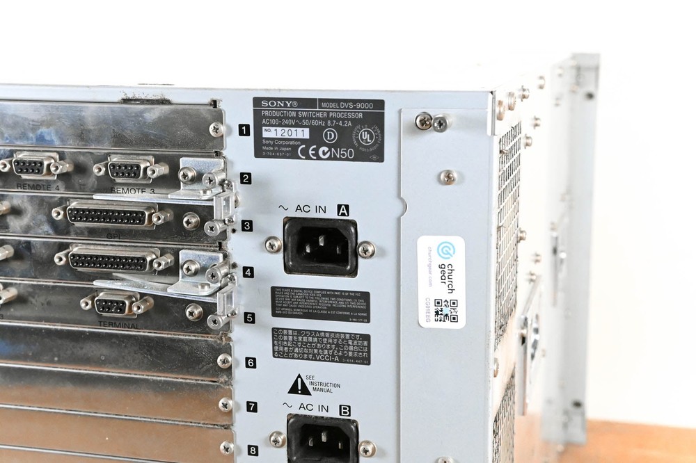 Sony DVS-9000 Production Switcher Processor CG01EEG