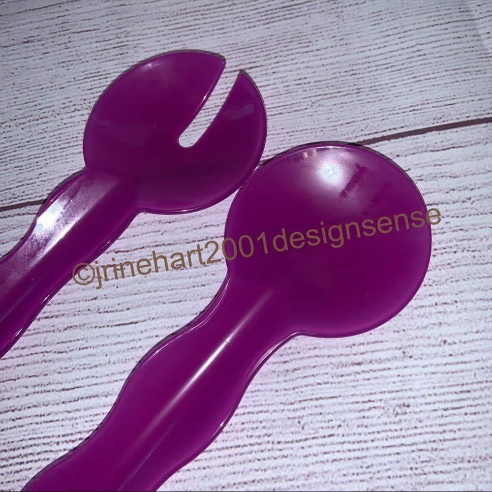 Tupperware Purple Salad Serving Fork & Spoon