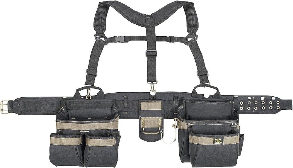 Durable Tool Belt with 20 Pockets, Adjustable Waist and Easy Access Design