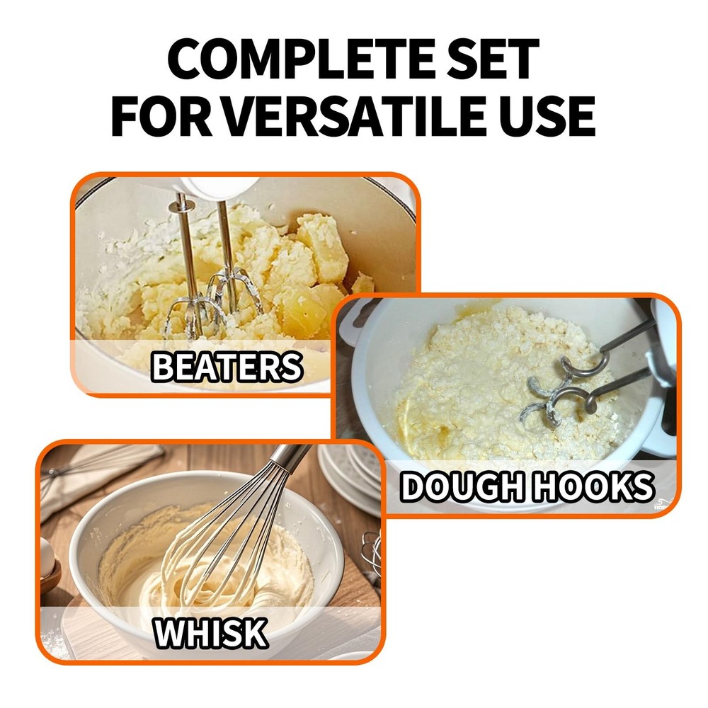 2 Pack Hand Mixer Attachments Beaters Compatible with BLACK and DECKER Electr...