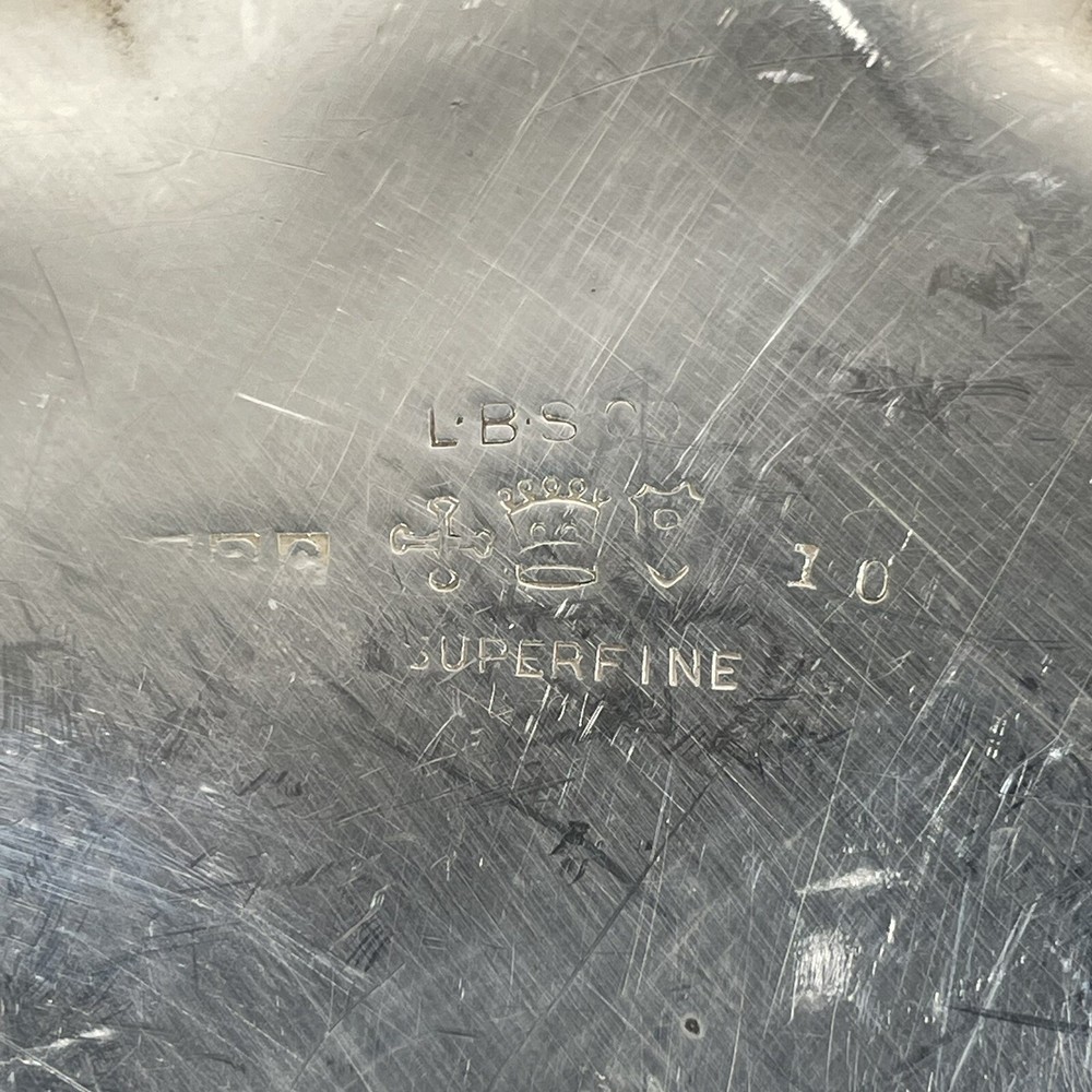 LBS Smith Co Silverplate Bowl 10.5" Vintage 1930-50s EPC Sheffield Rolled Edge