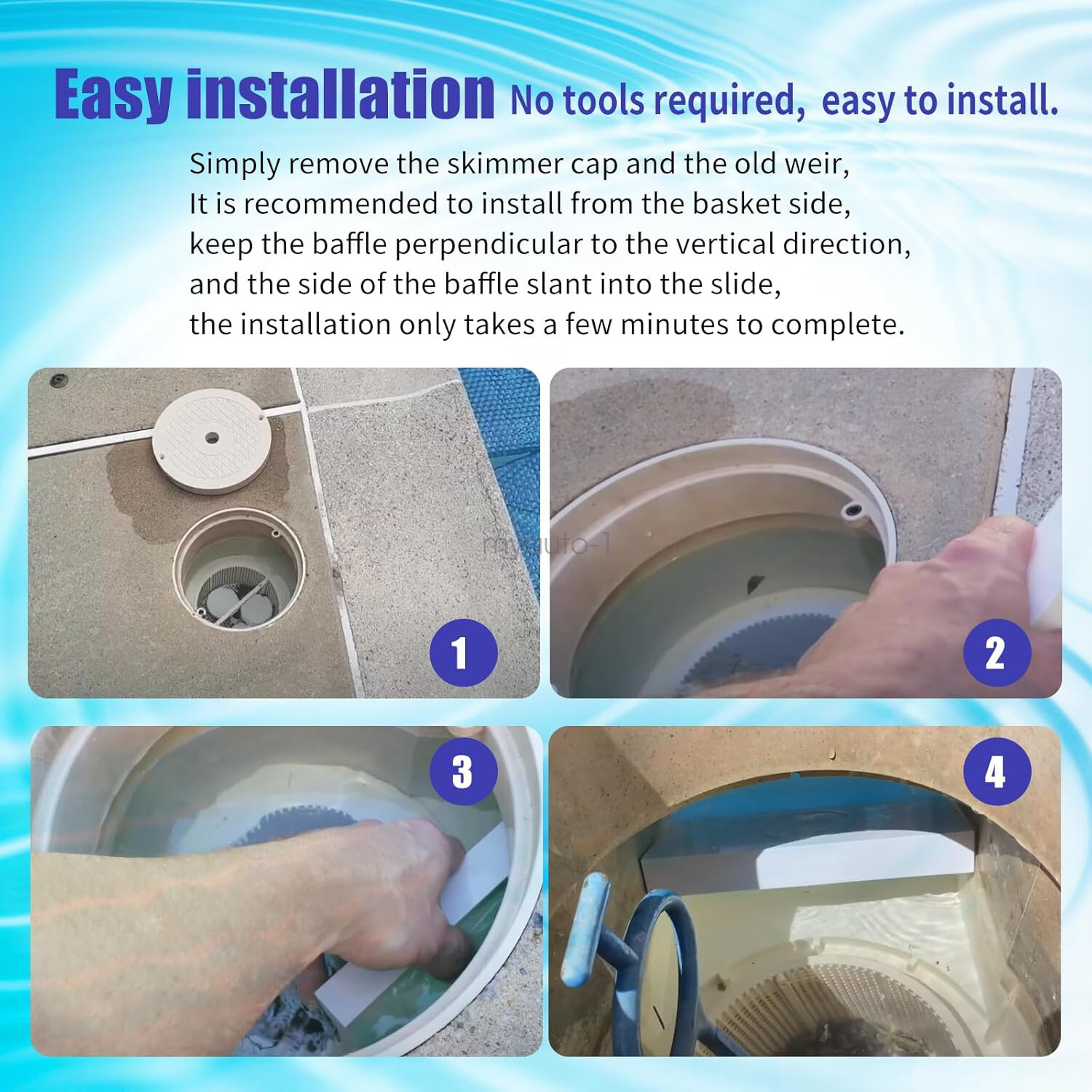 SPX1082K White Swimming Pool Skimmer Weir Door Fits Hayward SP1082 SP1085 SP1075