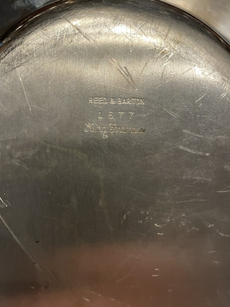 REED & BARTON SILVER KING FRANCIS PATTERN LARGE OPEN ENTREE SERVING TRAY PLATTER