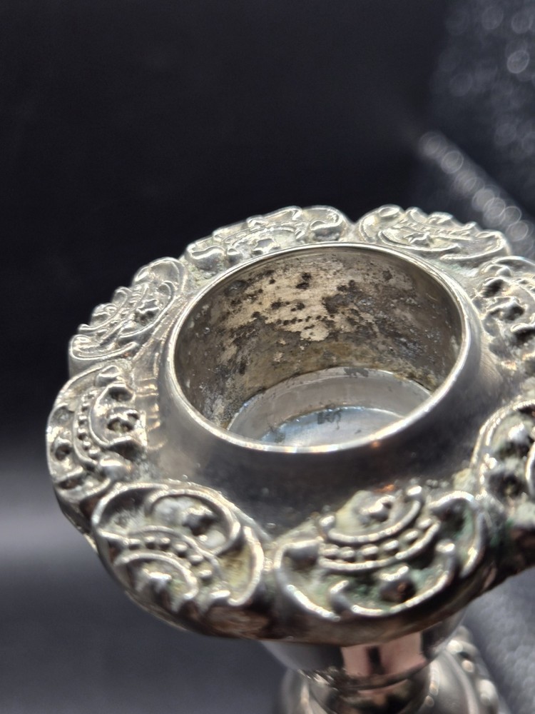 GODINGER Silver Art Co. 8" Candlestick Set Pair Baroque Grape Pattern