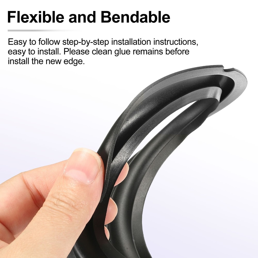 Black 5 Inch Rubber Notch Speaker Edge Surround Ring