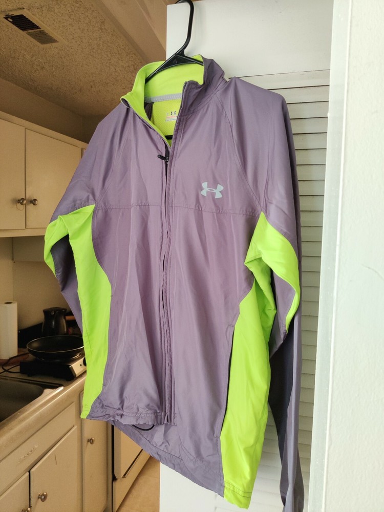 UNDER ARMOUR Mens Windbreaker Jacket Size Small, Gray